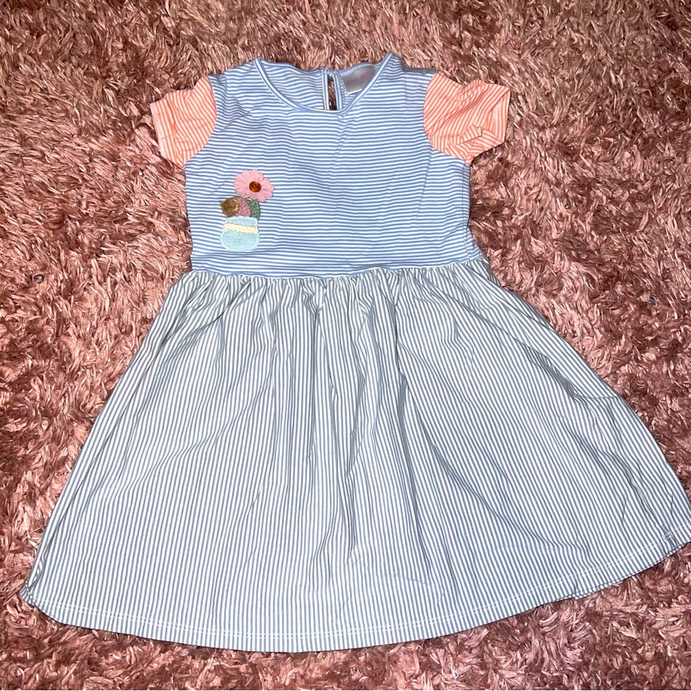 Little Miss striped toddler dress